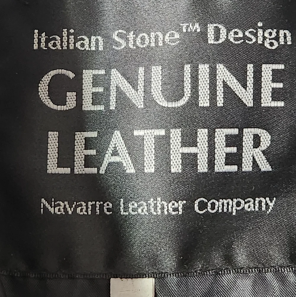 Italian Stone Design Navarre Baddie Patchwork Black Leather Jacket Large/XL